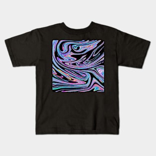 Swirls- Black Holo Kids T-Shirt